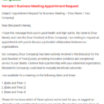 Appointment Request Letter Sample