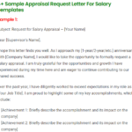 Appraisal Request Letter For Salary