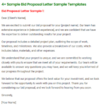 Bid Proposal Letter Sample