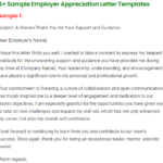 Employer Appreciation Letter