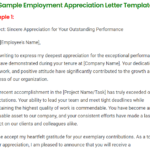 Employment Appreciation Letter