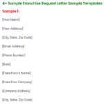 Franchise Request Letter Sample