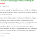 Friendship Appreciation Letter