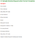 Gratuity Request Letter Format