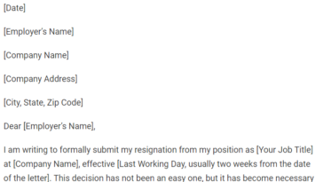 grievance resignation letter