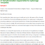 donation request letter for orphanage