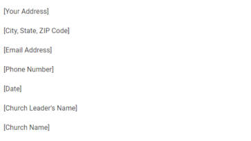 church resignation letter