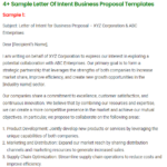 Letter Of Intent Business Proposal