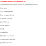 Sample Business Proposal Letter For Services