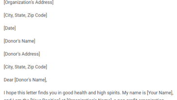 donation request letter for non profit
