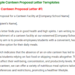 Canteen Proposal Letter