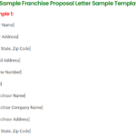 Franchise Proposal Letter Sample