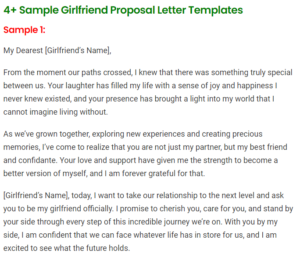 proposal speech to my girlfriend