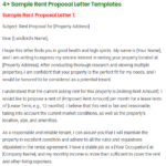 Rent Proposal Letter